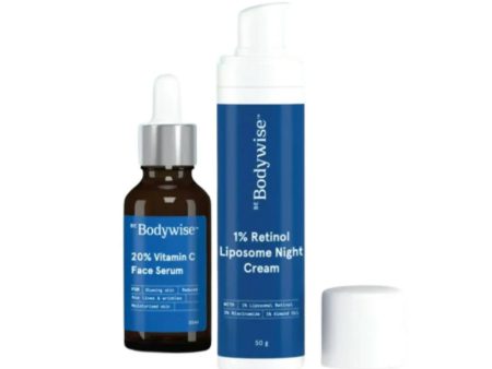 BeBodywise 20% Vitamin C Face Serum & 1% Retinol Liposome Night Cream Supply