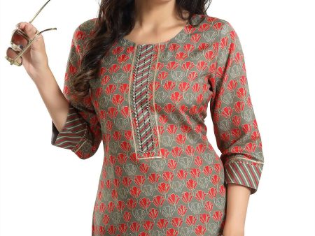 Snehal Creations Pleasant Pista Green Rayon Short Kurti Tunic Top Cheap