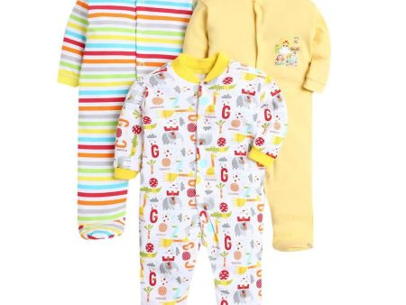 Daddy - G Rompers Sleepsuits Jumpsuit  Night Suits for New Born Babies - Yellow Cheap