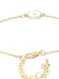 Priyaasi Women White American Diamond Gold Plated Star Link Bracelet For Sale