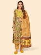 NOZ2TOZ Women Yellow Anarkali Cotton Kurta With Pant & Dupatta (3pcs Set) Online Sale