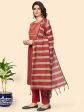 NOZ2TOZ Women s Print & Embroidered Straight Cotton Coral Stitched Kurta Pant With Dupatta Fashion