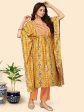 NOZ2TOZ Women Yellow Rayon Kaftan Kurta With Pant (2pcs Set) Fashion