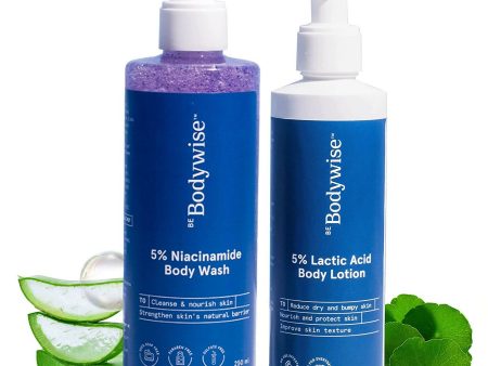 BeBodywise 5% Lactic Acid Body Lotion and 5% Niacinamide Body Wash For Sale