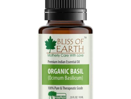 Bliss of Earth Premium Indian Essential Oil Organic Basil For Cheap