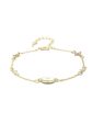 Priyaasi Women White American Diamond Gold Plated Star Link Bracelet For Sale