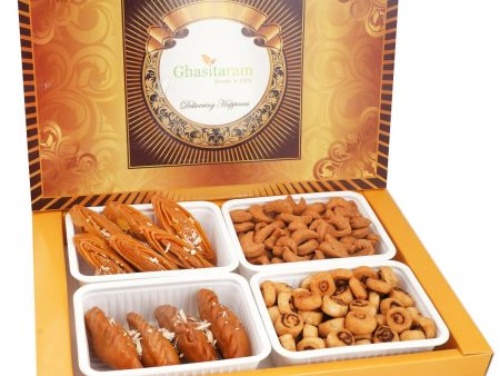 Ghasitaram Big Box of Gujiyas, Khaja, Gujiya Namkeen and Bhakar Wadi Online