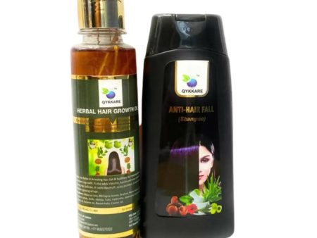 Qykkare Herbal Anti-Hairfall Shampoo & Herbal Hair Growth Oil Combo Online