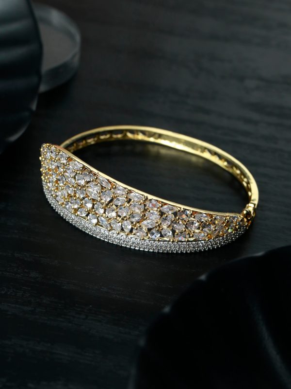 Priyaasi Women Gold Plated American Diamond Bracelet Online