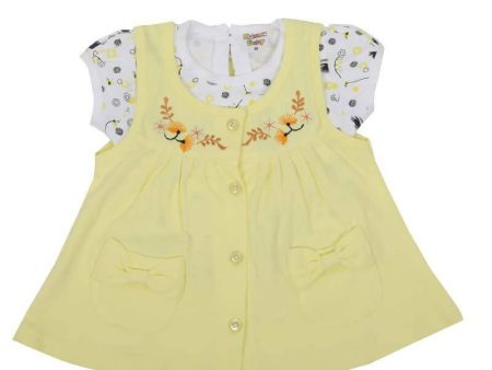 NammaBaby Baby Girl s A-Line Mini Frock Dress - Yellow 114 Fashion