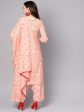 NOZ2TOZ Baby Pink Printed 3 4Th Sleeve Cotton Kurta With Patiala And Dupatta Discount