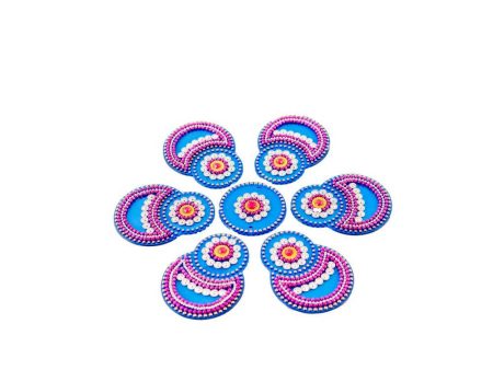 Kundan HandiKrafts Designer Double Round Blue (Baby) Sale