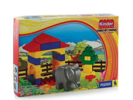 Peacock Jumbo My Friend Learning & Educational Building Interlocking Blocks Set For Kids Fashion