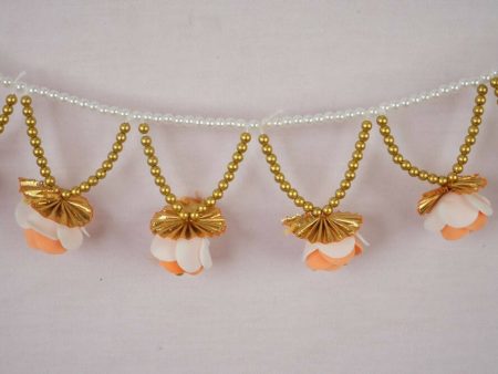 Kundan HandiKrafts Gold Orange Rose Thoranna Online now