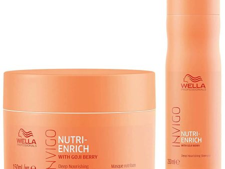 Wella Professionals Invigo Nutri Enrich Deep Nourishing Mask And Shampoo Combo Supply