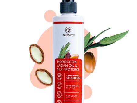 Careberry Moroccon Argan Oil & Silk Proteins Strengthening Shampoo for Strong & Silky Hair For Cheap