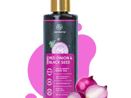 Careberry Organic Red Onion & Black Seed Extract Oil For Anti Hair Fall Online Hot Sale