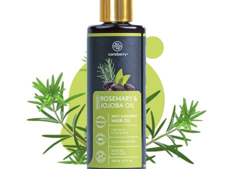 Careberry Organic Rosemary & Jojoba Anti Dandruff Hair Oil Online now