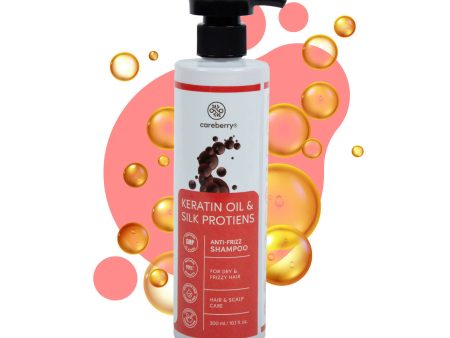 Careberry Keratin Oil & Silk Proteins Anti-Frizz Shampoo For Dry & Frizzy Hair on Sale